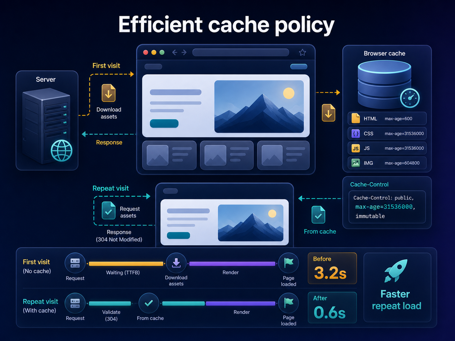 How to use an efficient cache policy