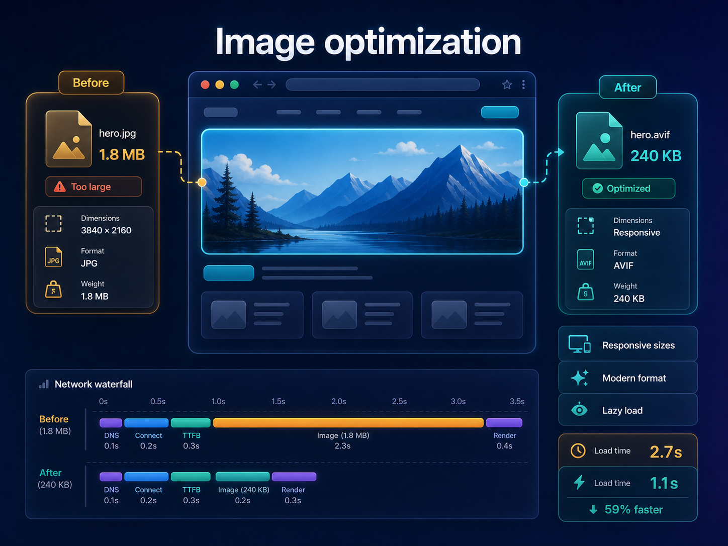 Image optimization for website performance