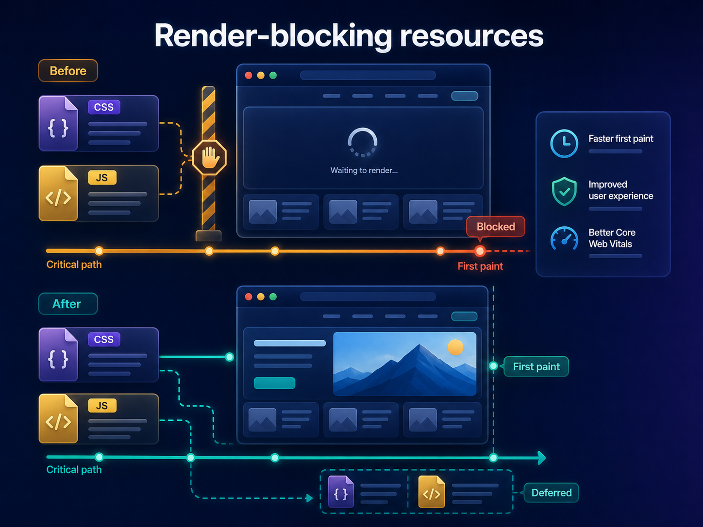 How to fix render-blocking resources